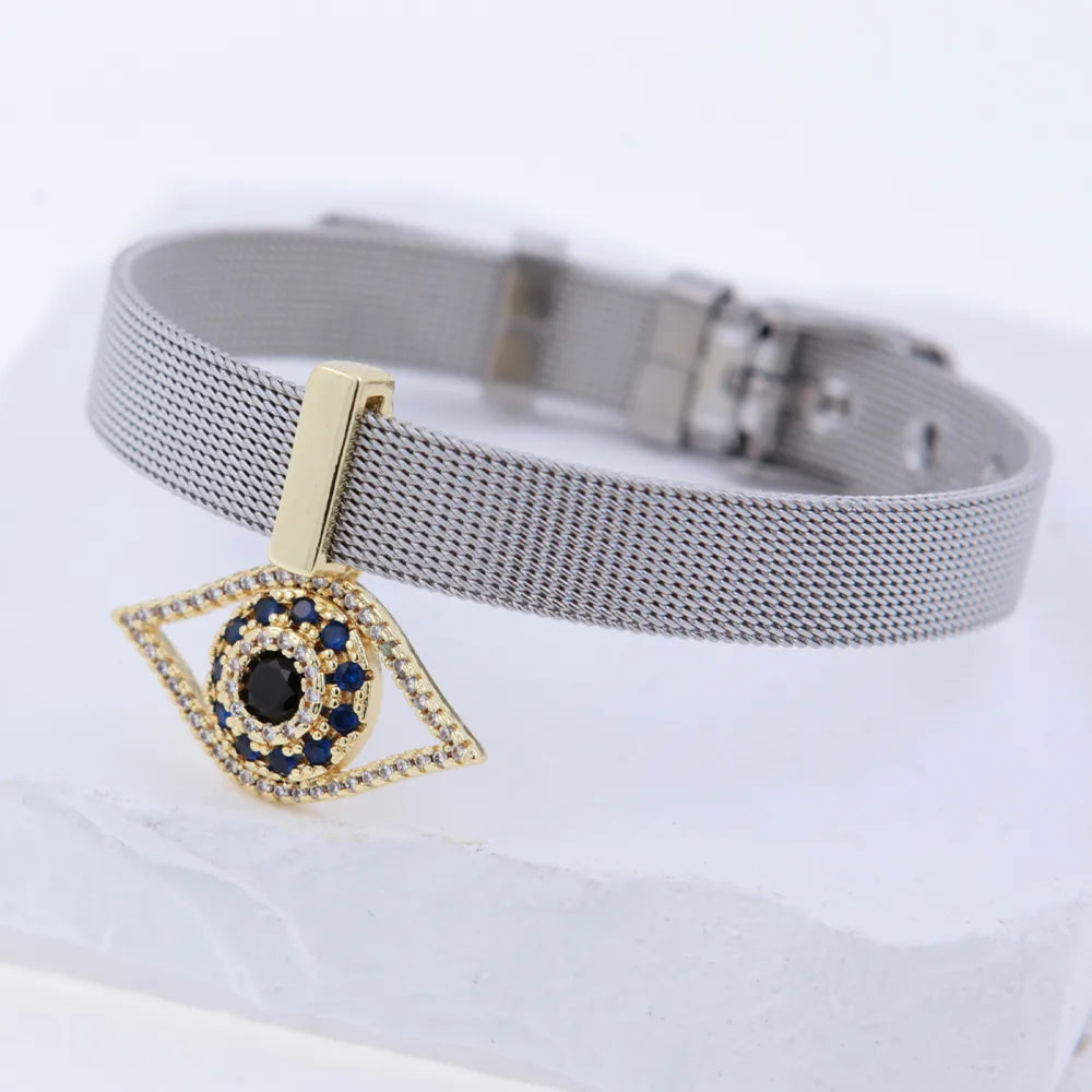 Pulsera Ojo Colgante Acero Inoxidable