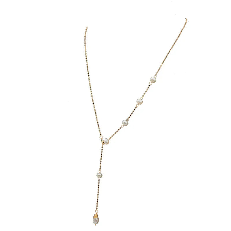 Collar Perlas Acero Titanio