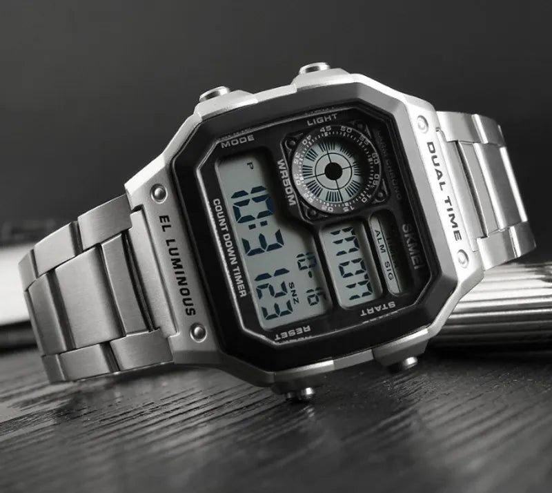 Reloj Electrónico Plateado