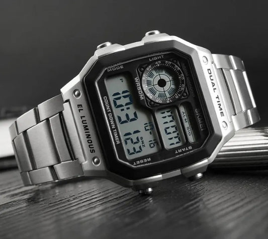 Reloj Electrónico Plateado