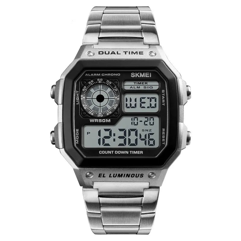 Reloj Electrónico Plateado