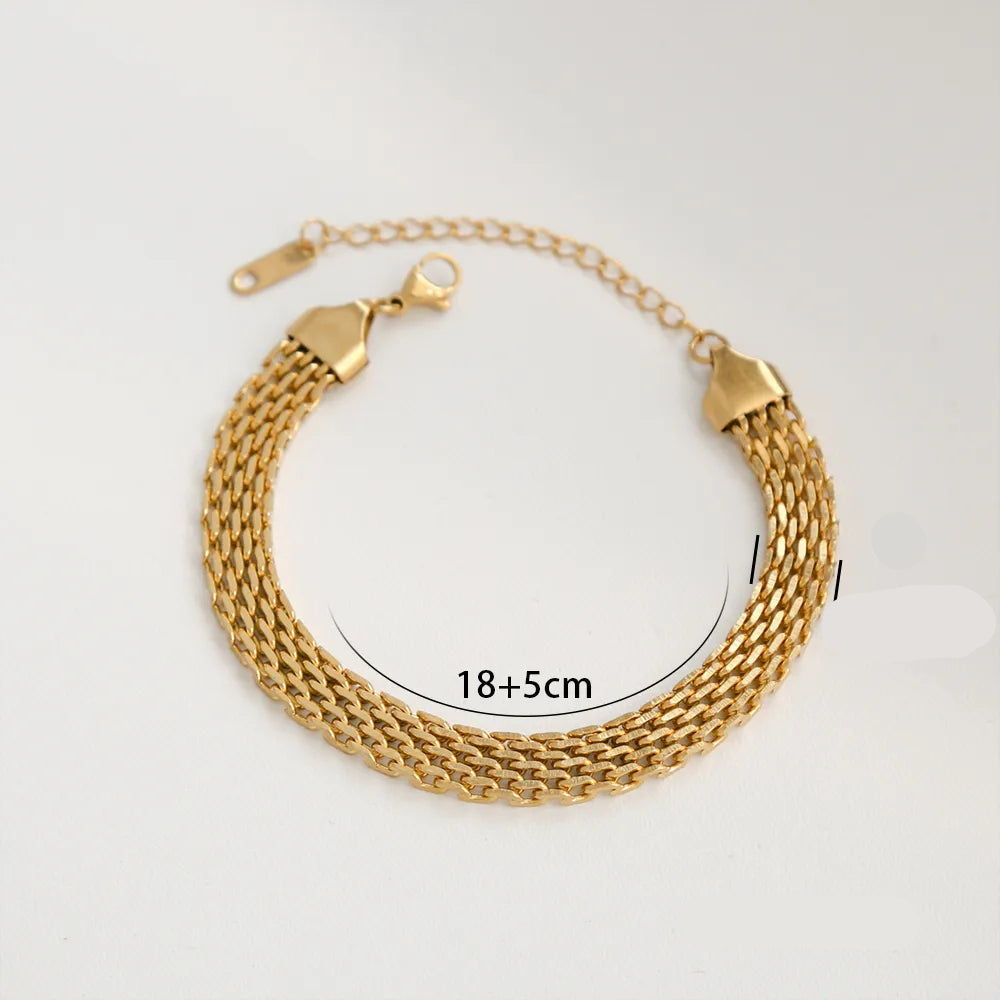 Pulsera Dorada Acero Inoxidable