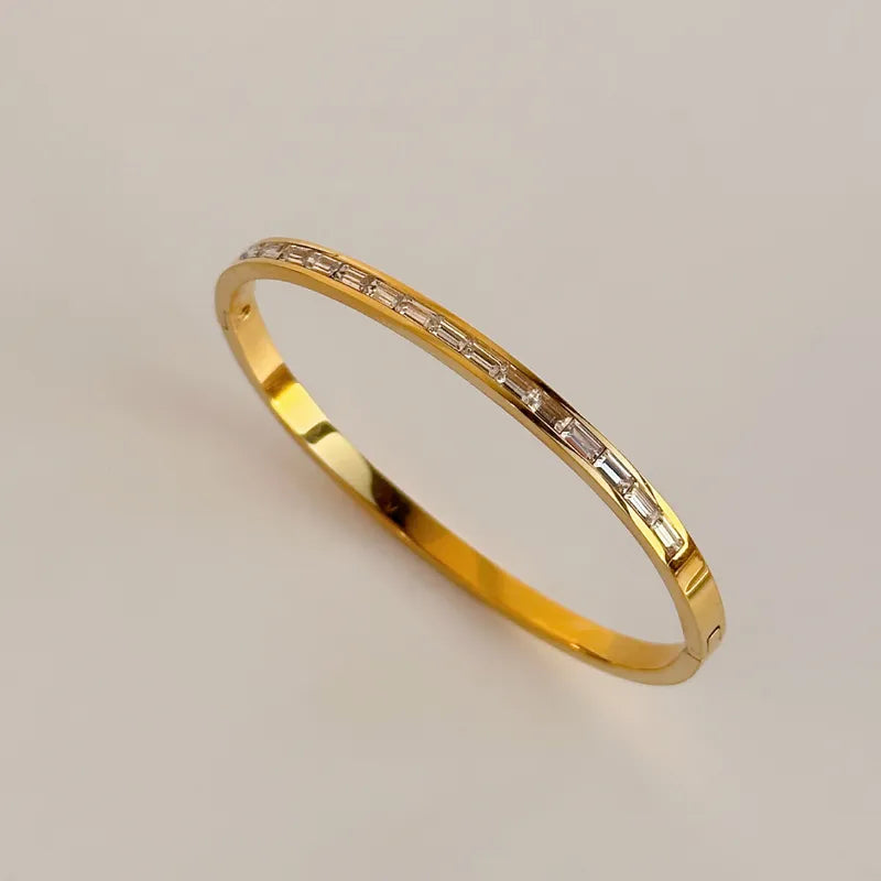 Pulsera Diamantes De Imitación Acero Inoxidable