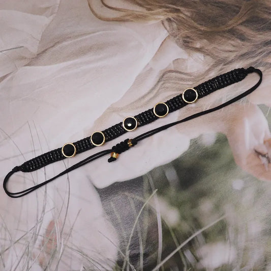 Pulsera Miyuki Sencilla Negra