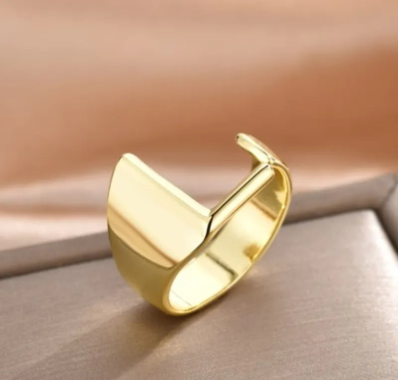 Anillo Moderno Letra Cobre