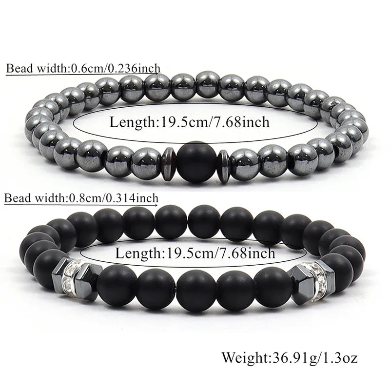 Set Pulseras Bolas Cobre