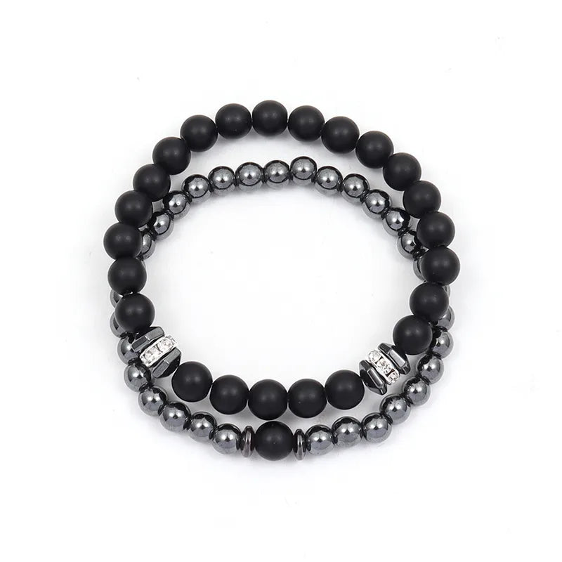 Set Pulseras Bolas Cobre
