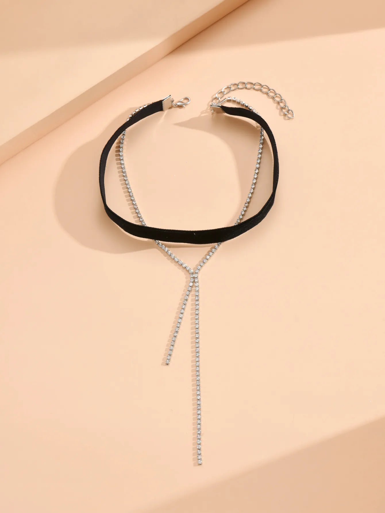 Collar Doble Negro Diamante