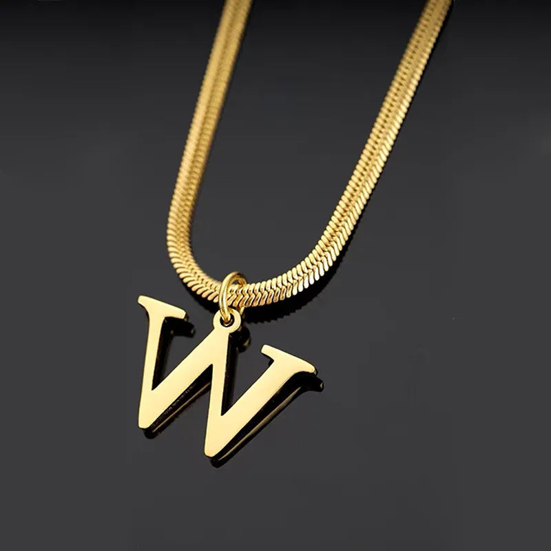 Collar Letra Acero Titanio