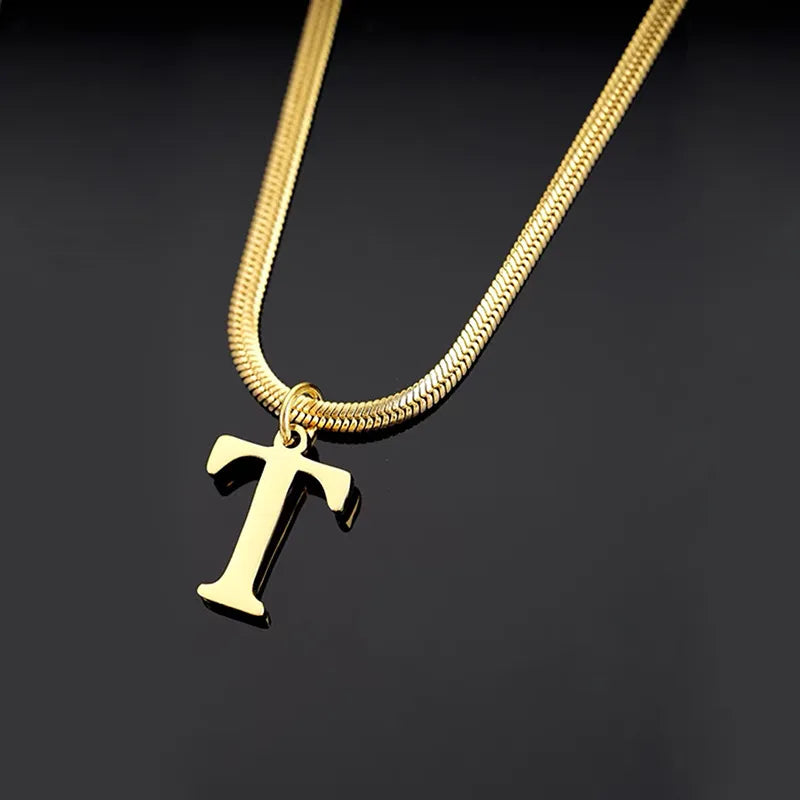 Collar Letra Acero Titanio
