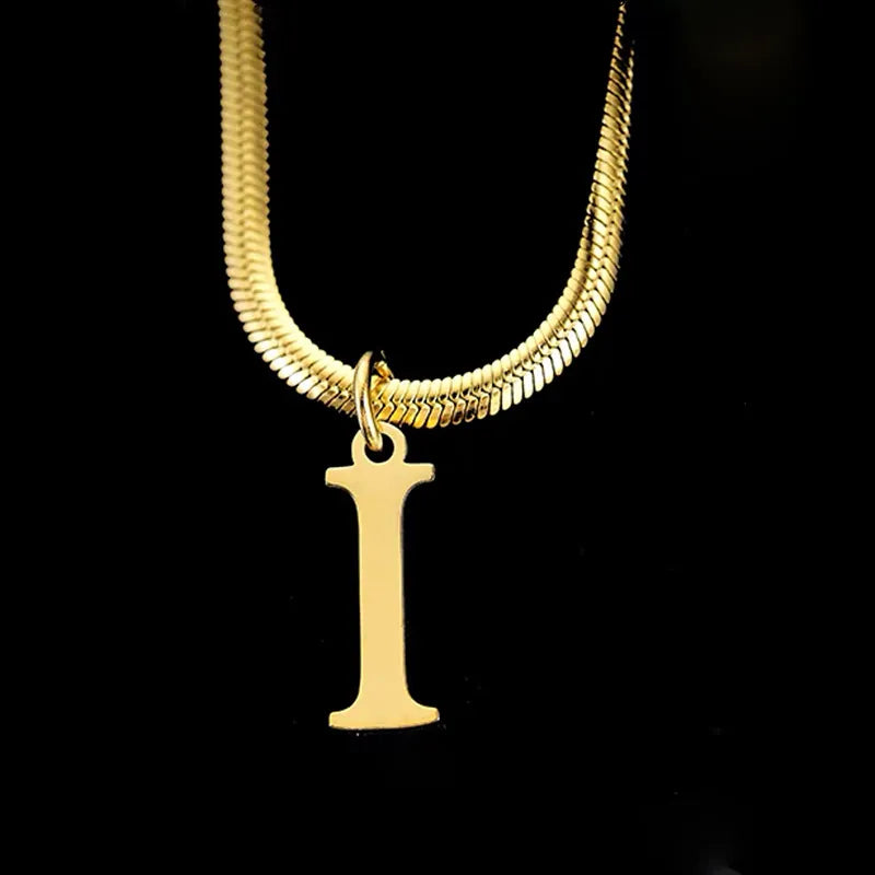 Collar Letra Acero Titanio