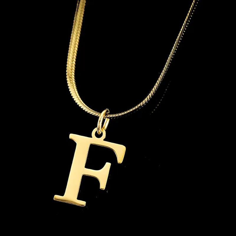 Collar Letra Acero Titanio