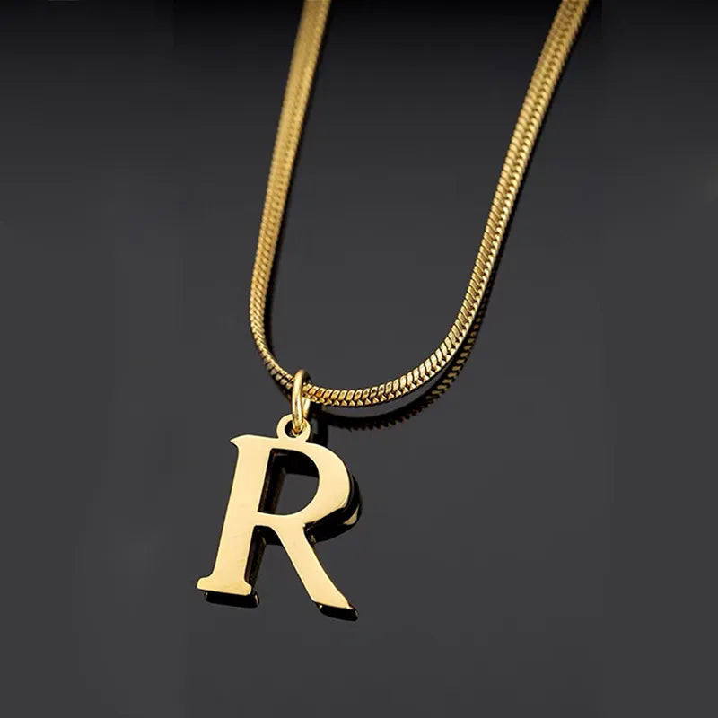 Collar Letra Acero Titanio