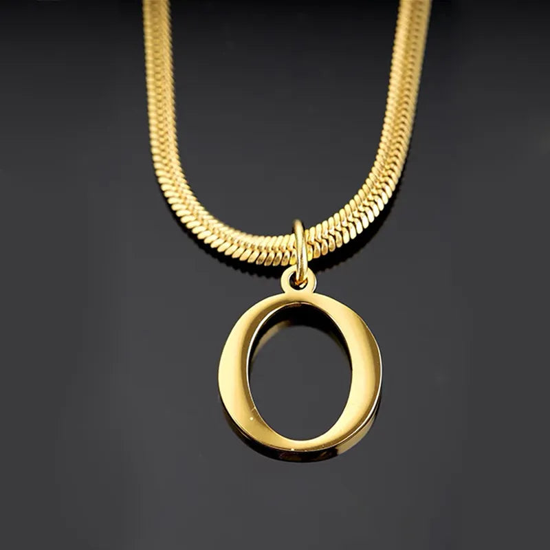 Collar Letra Acero Titanio