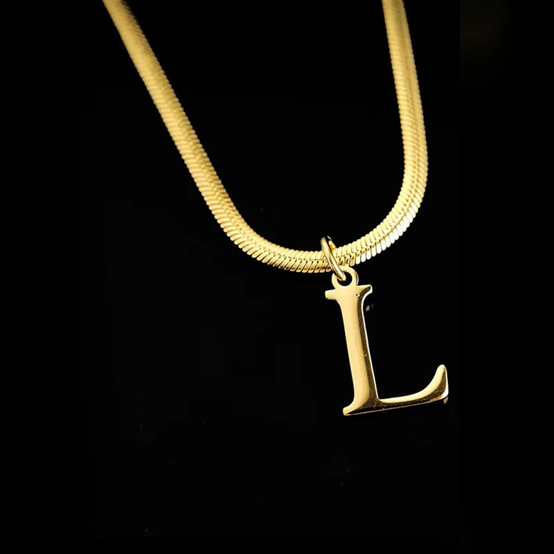 Collar Letra Acero Titanio