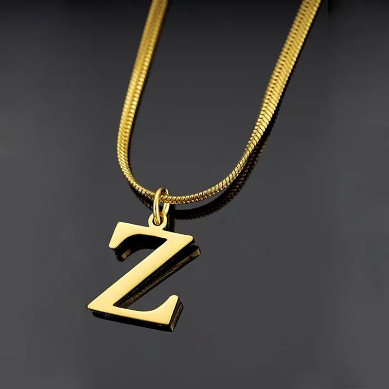 Collar Letra Acero Titanio