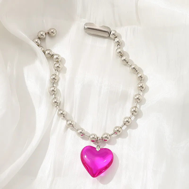 Collar Vintage Corazón Rosa
