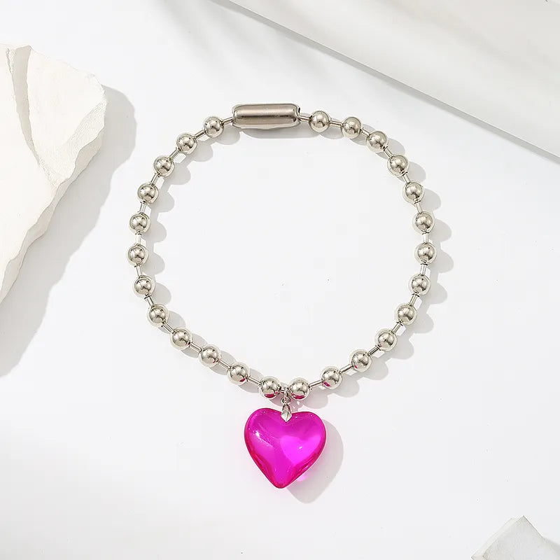Collar Vintage Corazón Rosa