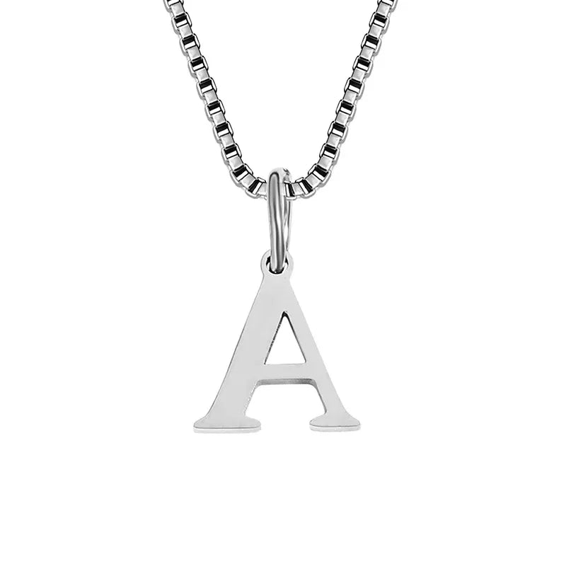 Collar Estilo Vintage Letra Acero Inoxidable