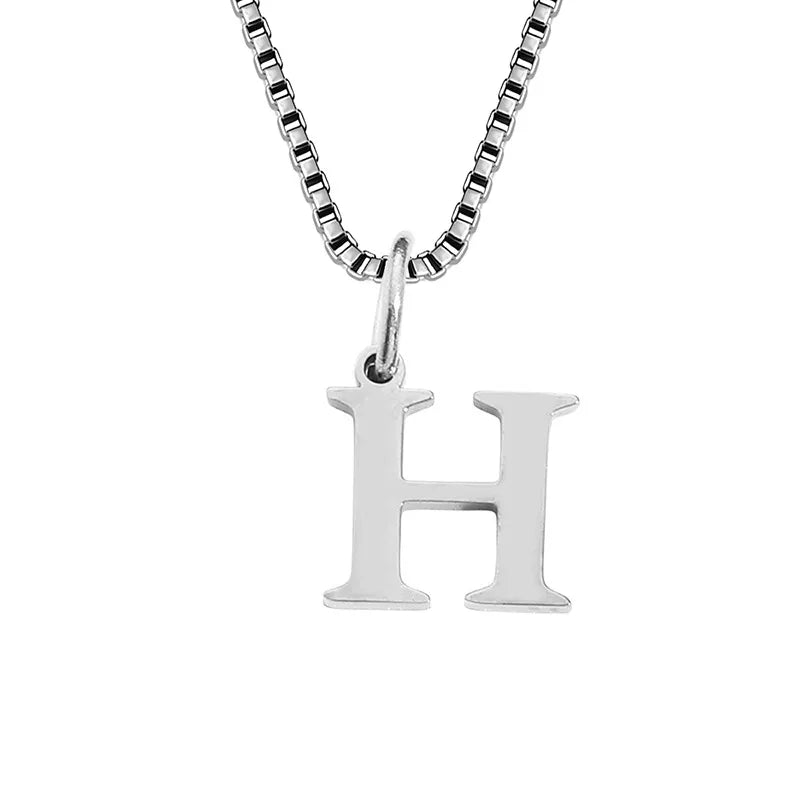 Collar Estilo Vintage Letra Acero Inoxidable
