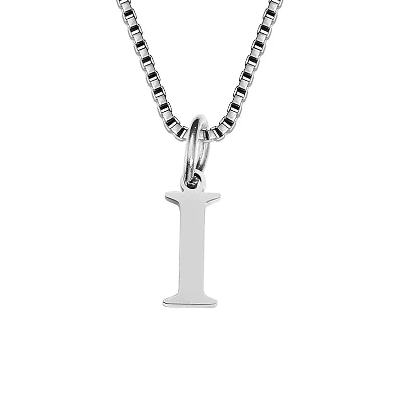 Collar Estilo Vintage Letra Acero Inoxidable