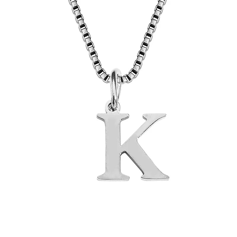 Collar Estilo Vintage Letra Acero Inoxidable