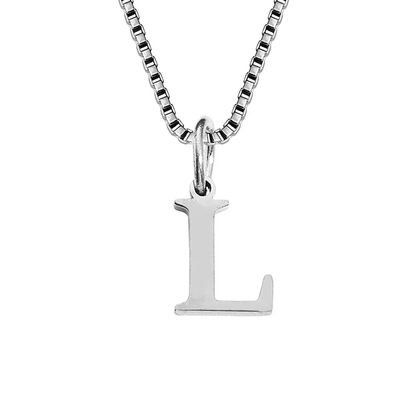 Collar Estilo Vintage Letra Acero Inoxidable