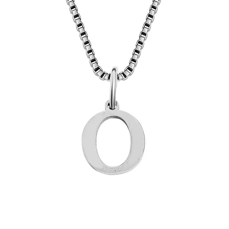 Collar Estilo Vintage Letra Acero Inoxidable