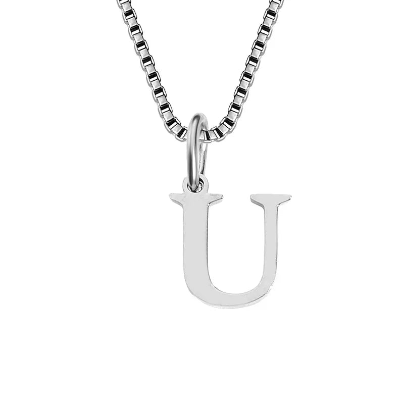 Collar Estilo Vintage Letra Acero Inoxidable