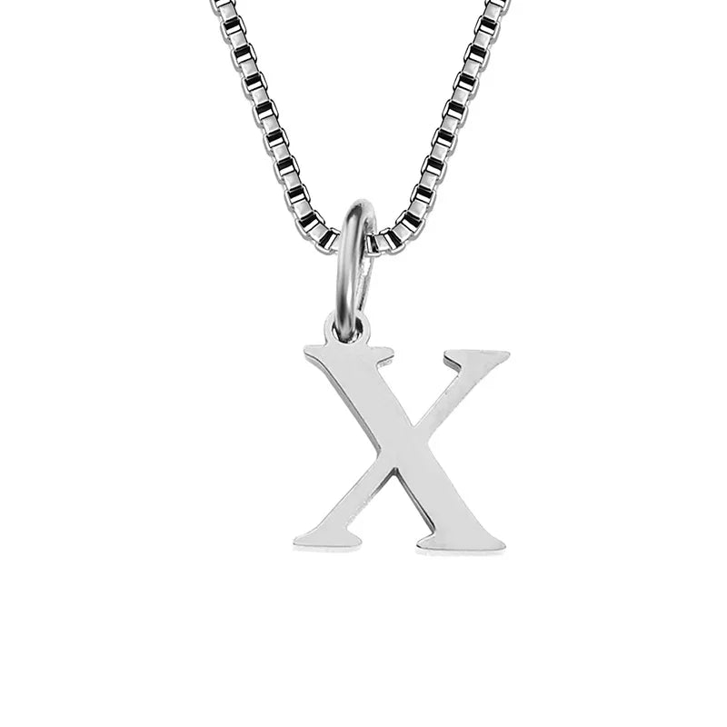 Collar Estilo Vintage Letra Acero Inoxidable