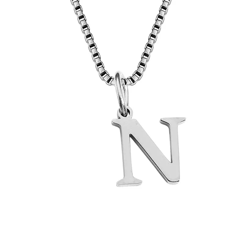 Collar Estilo Vintage Letra Acero Inoxidable