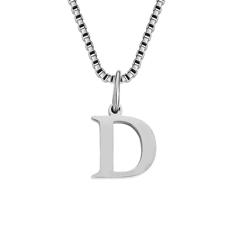 Collar Estilo Vintage Letra Acero Inoxidable