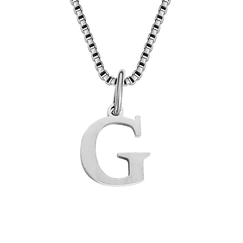 Collar Estilo Vintage Letra Acero Inoxidable