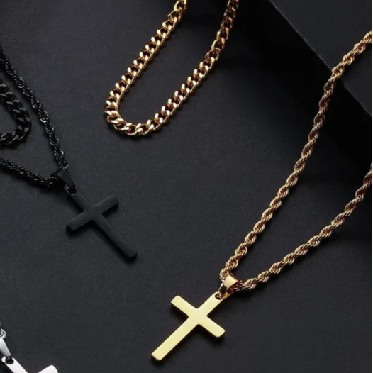 Collar Doble Dorado Acero Inoxidable