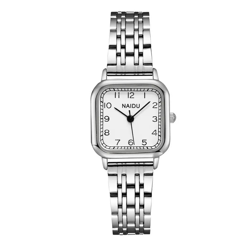 Reloj Cuadrado Plateado