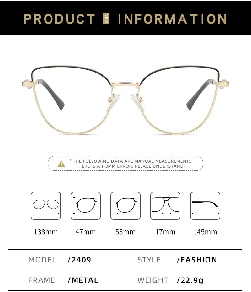 Gafas Ojos De Gato Marco Beige Dorado