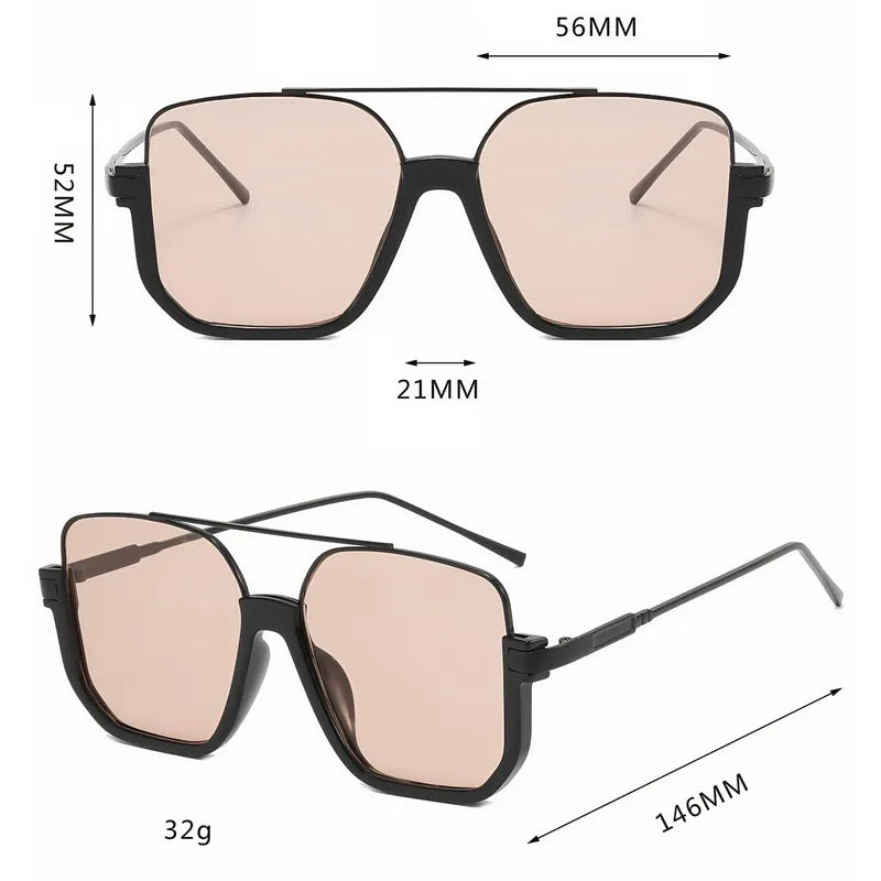 Gafas Sol Cuadradas Marco Negro