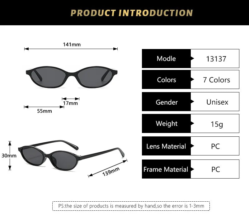 Gafas de Sol Pequeñas Marco Ovalado
