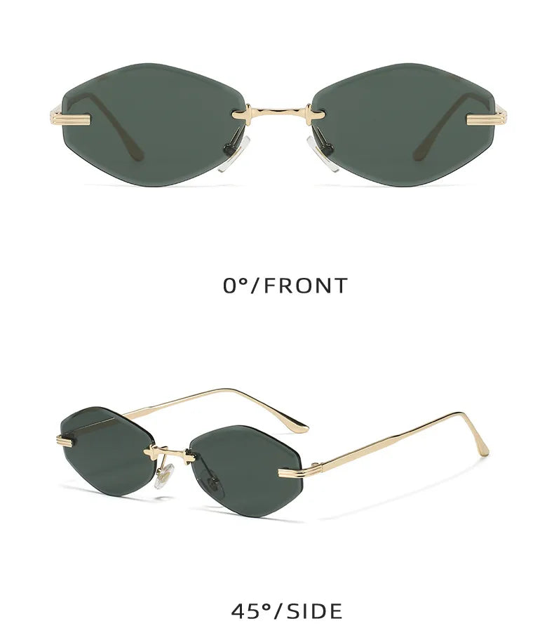 Gafas De Sol Unisex Estilo Europeo Sin Marco