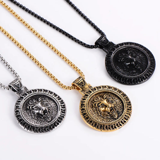 Collar León Acero Inoxidable