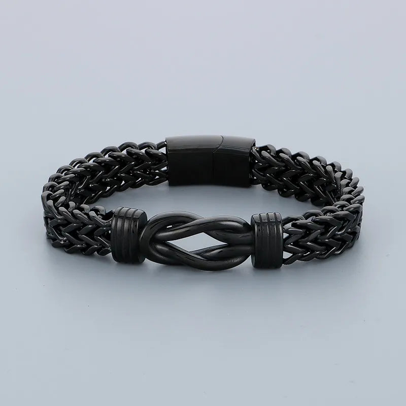Pulsera Nudo Negra Acero Inoxidable