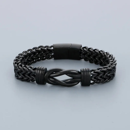 Pulsera Nudo Negra Acero Inoxidable