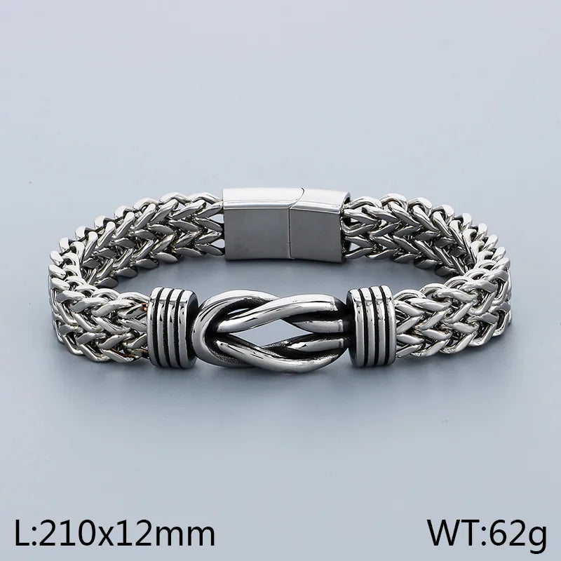 Pulsera Nudo Plateada Acero Inoxidable