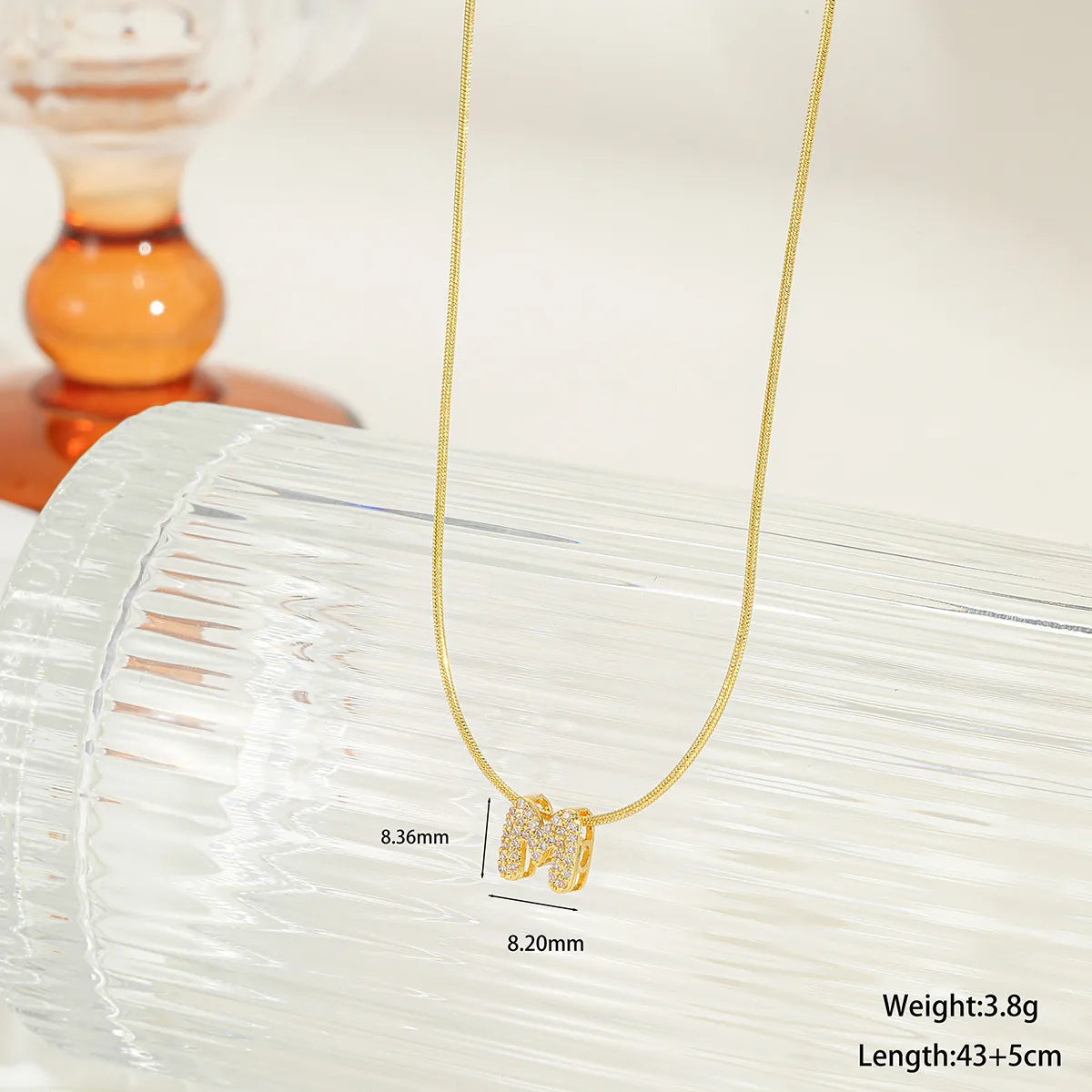 Collar Letra Acero Inoxidable