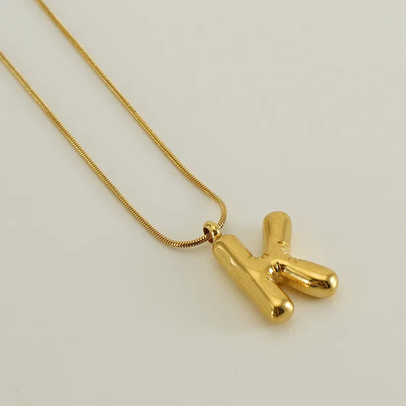 Collar Letra Estilo Clásico Acero Inoxidable