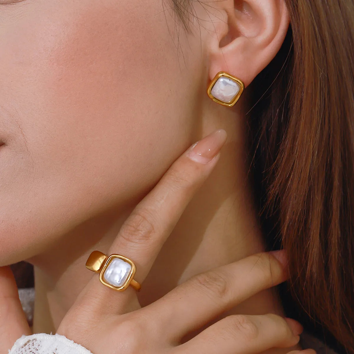 Aretes Cuadrado Acero Inoxidable
