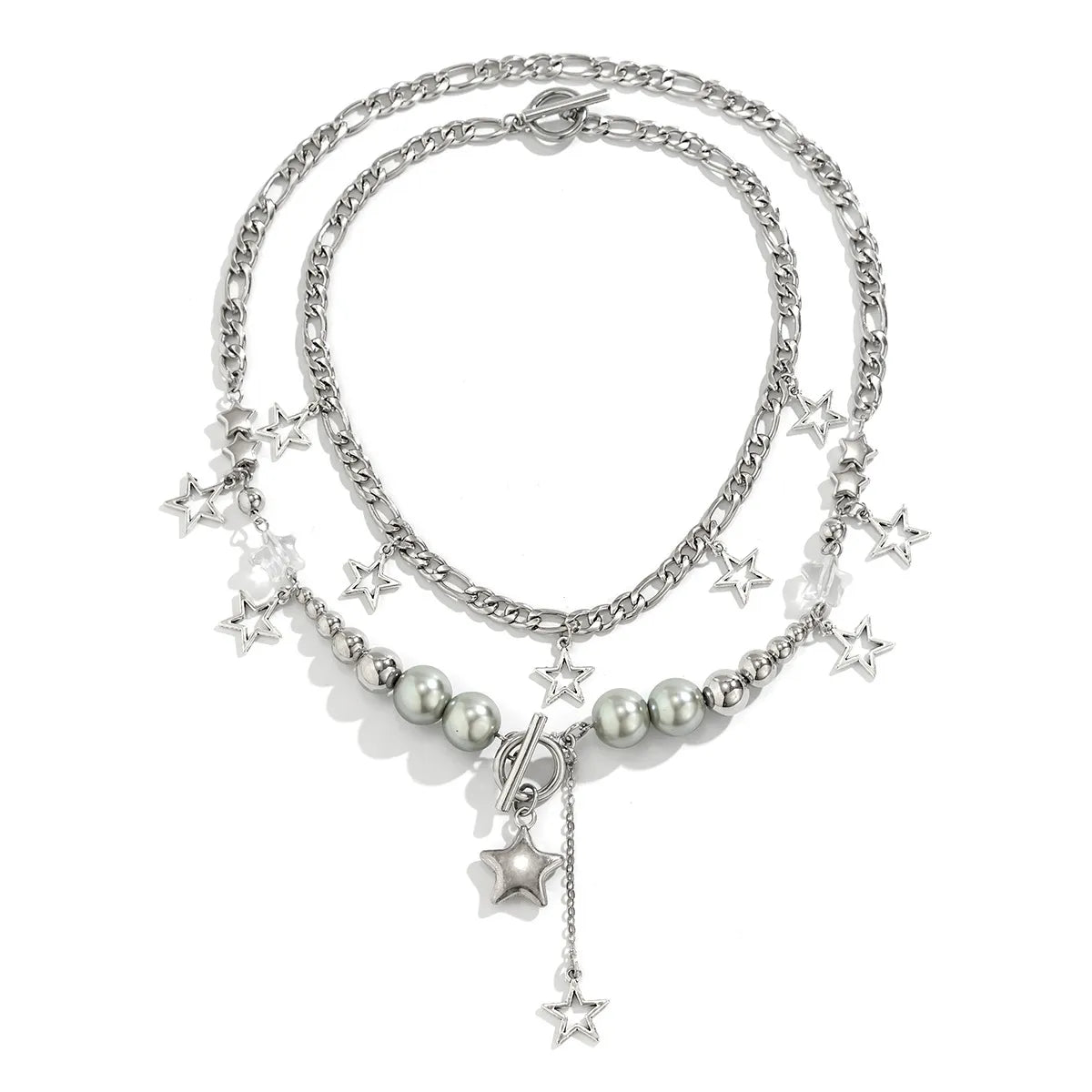 Set Collares Estrellas Perlas