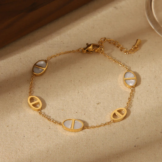 Pulsera Ovalo Acero Inoxidable