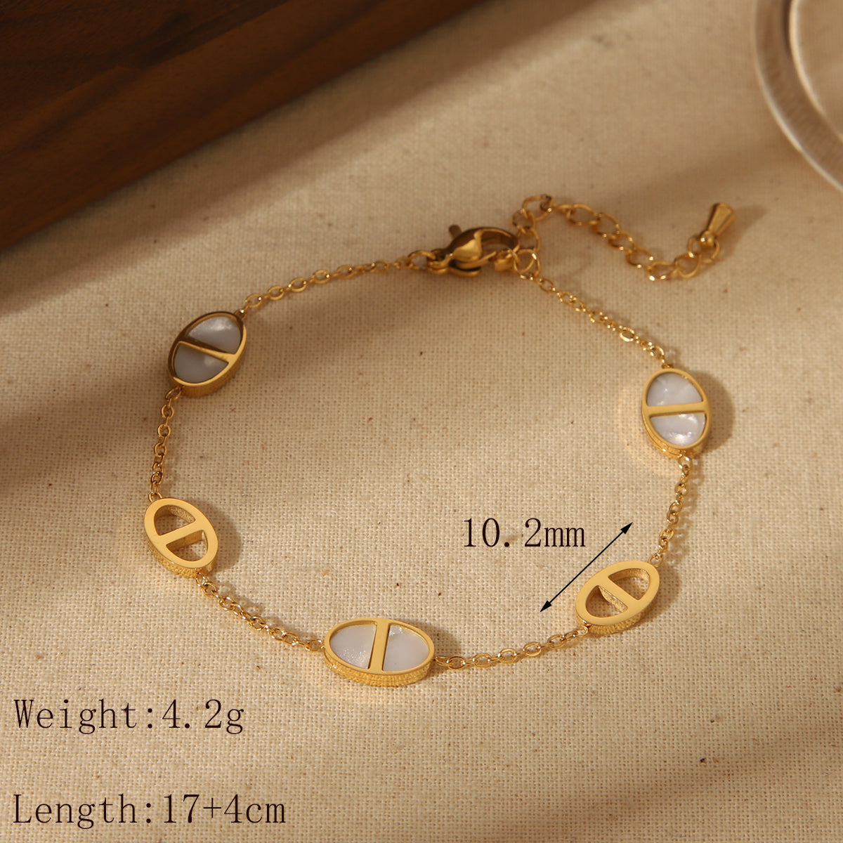 Pulsera Ovalo Acero Inoxidable
