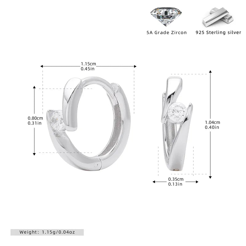 Arracadas Pequeñas Plata 925